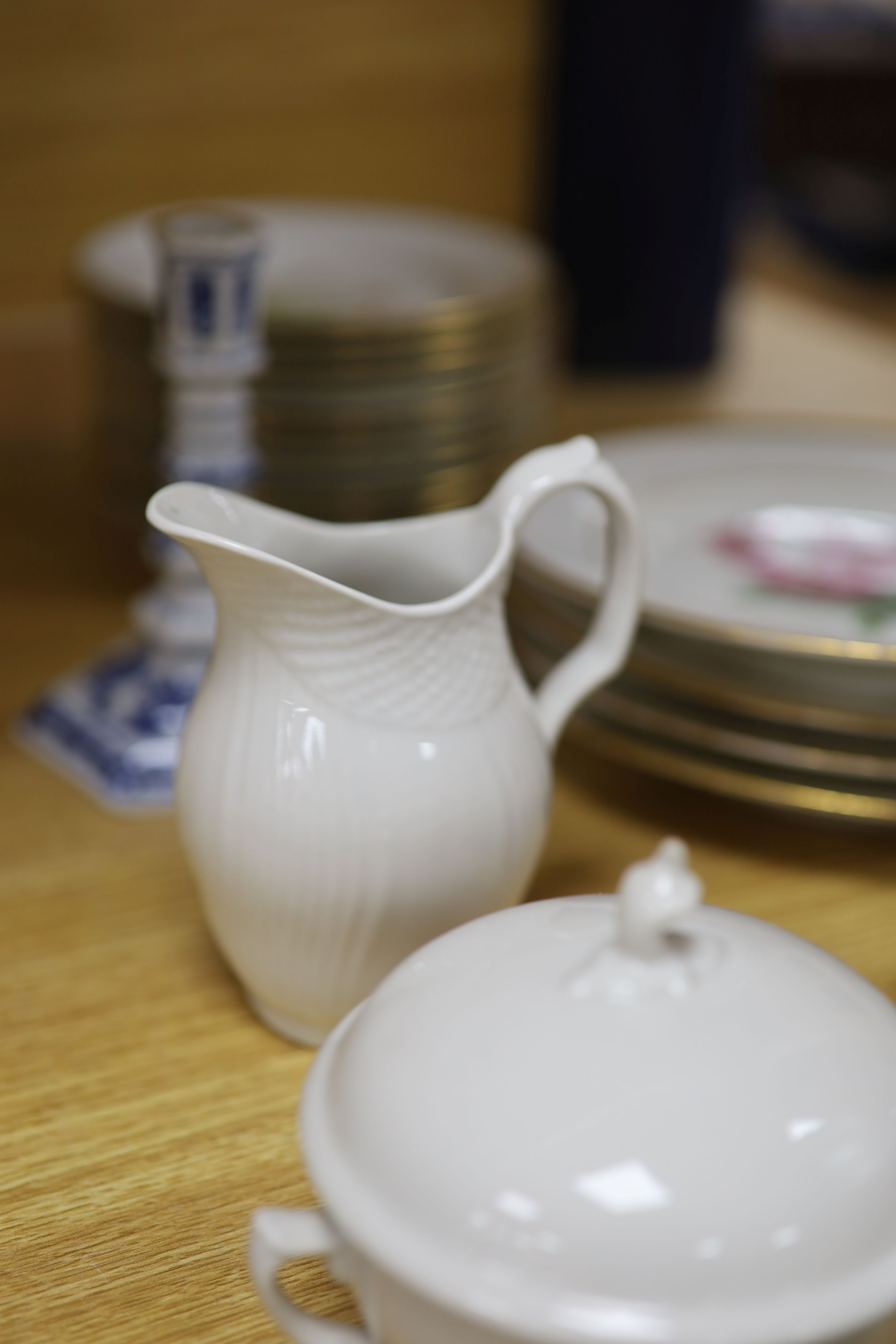 A quantity of mixed Continental ceramics to include Copenhagen, Rosenthal, Meissen etc.